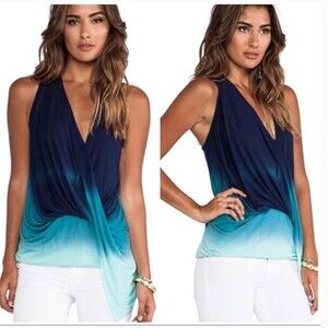 YOUNG FABULOUS & BROKE top womens Cleo Drape Ombre Tank medium